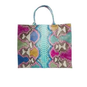 NWOT Python Tote - Aqua Blue and Pink